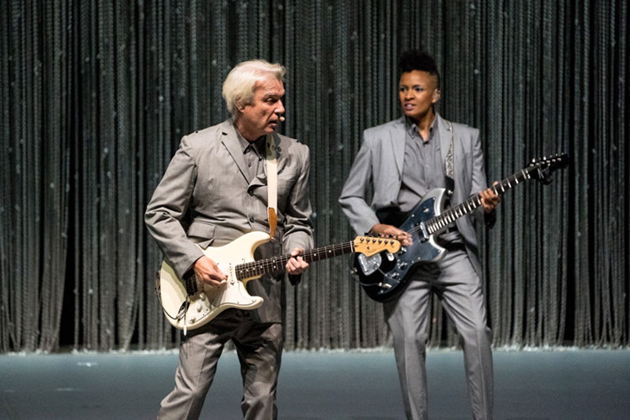 David Byrne of the Talking Heads Imaginative Performance at Cincinnati's PNC Pavilion Aug. 12