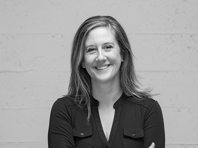 Portland architect Carrie Strickland speaks on Saturday.