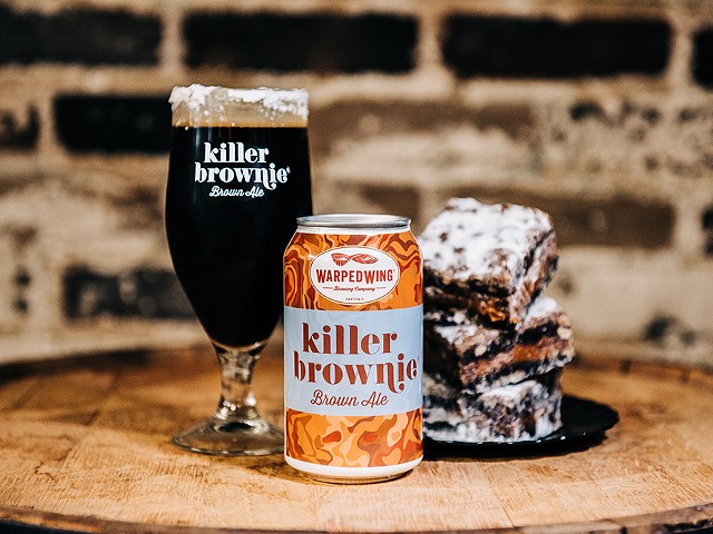 Warped Wing's Killer Brownie Brown Ale is a collaboration between Dorothy Lane Market and the brewery.