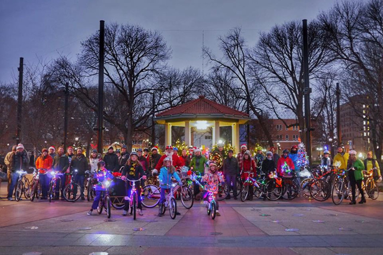 Events: The 2018 Holiday BRIGHT Ride
Light things up during this nighttime bike ride. Decorate yourself and your bike in battery powered lights, glow necklaces, reflective devices and more. The slow-pace four-mile ride is flat and easy so kids can ride too.
6 p.m. Dec. 15. Free. Washington Park, 1230 Elm St., Over-the-Rhine, facebook.com/margyandmelridebikes. 
Photo via Facebook.com/MargyAndMelRideBikes
