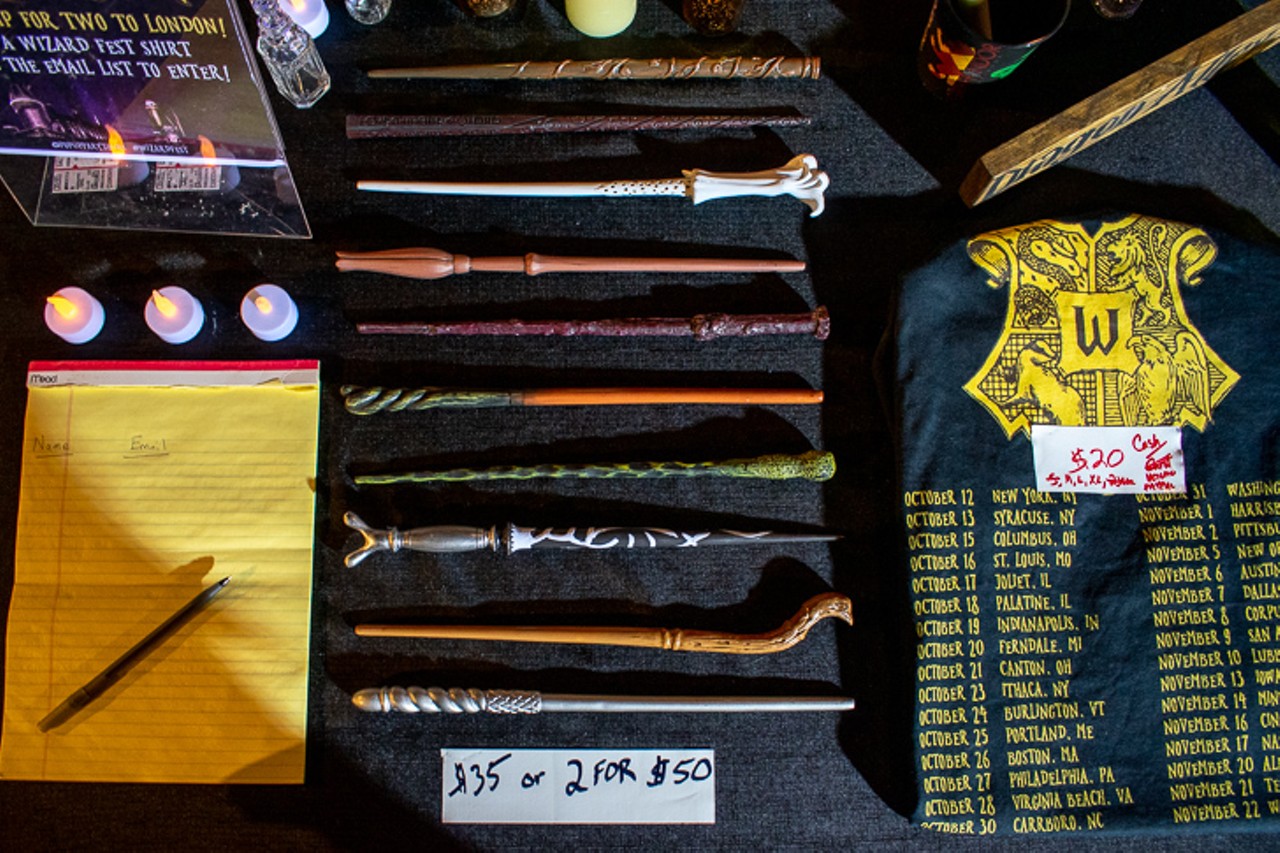 Wands and other magical merchandise available for purchase