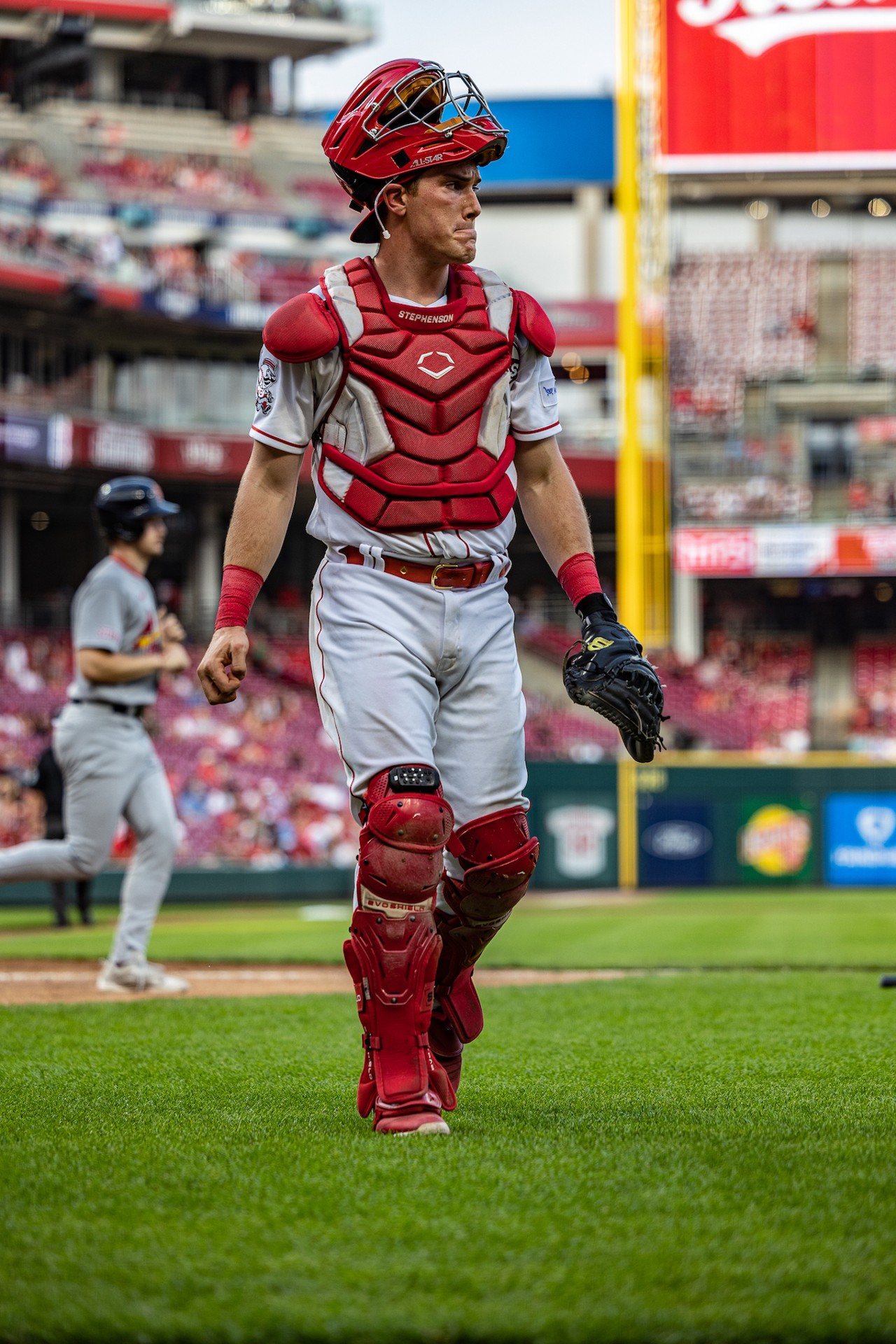 Cincinnati Reds catcher Tyler Stephenson during the game against the St. Louis Cardinals on May 23, 2023.