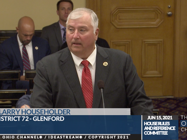 Expelled Ohio Rep. Larry Householder speaks to the Ohio House Rules and Reference Committee on June 15, 2021.