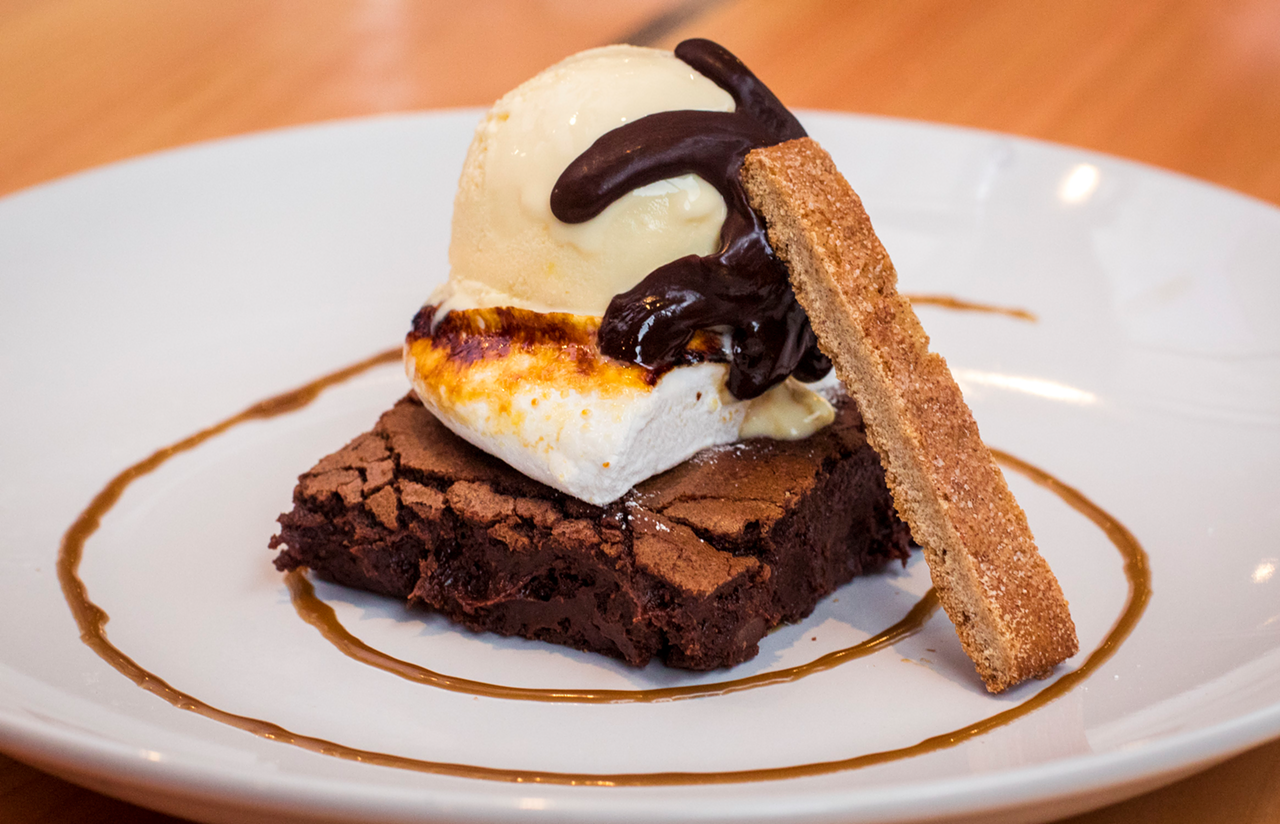 The S'more Brownie Sundae dessert at Crown Republic
