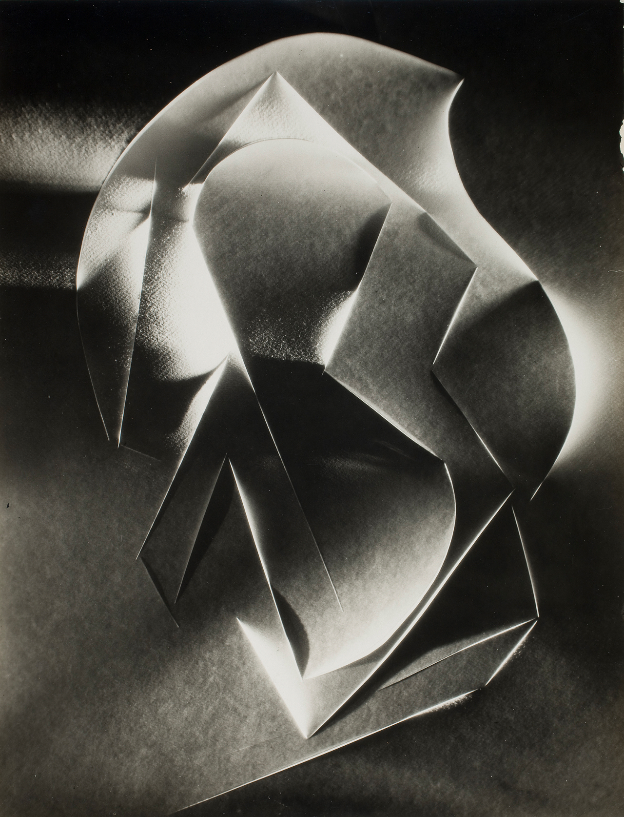 Cut-paper abstraction, ca. 1930. Gelatin silver print. Courtesy of George Eastman Museum, gift of Rosalinde Fuller