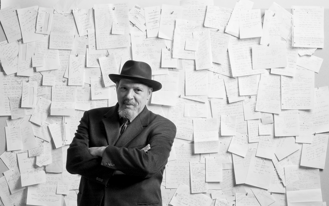 A portrait of playwright August Wilson by David Cooper