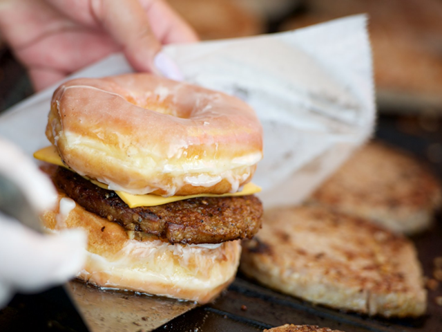 A goetta-donut creation from a past Goetta Fest