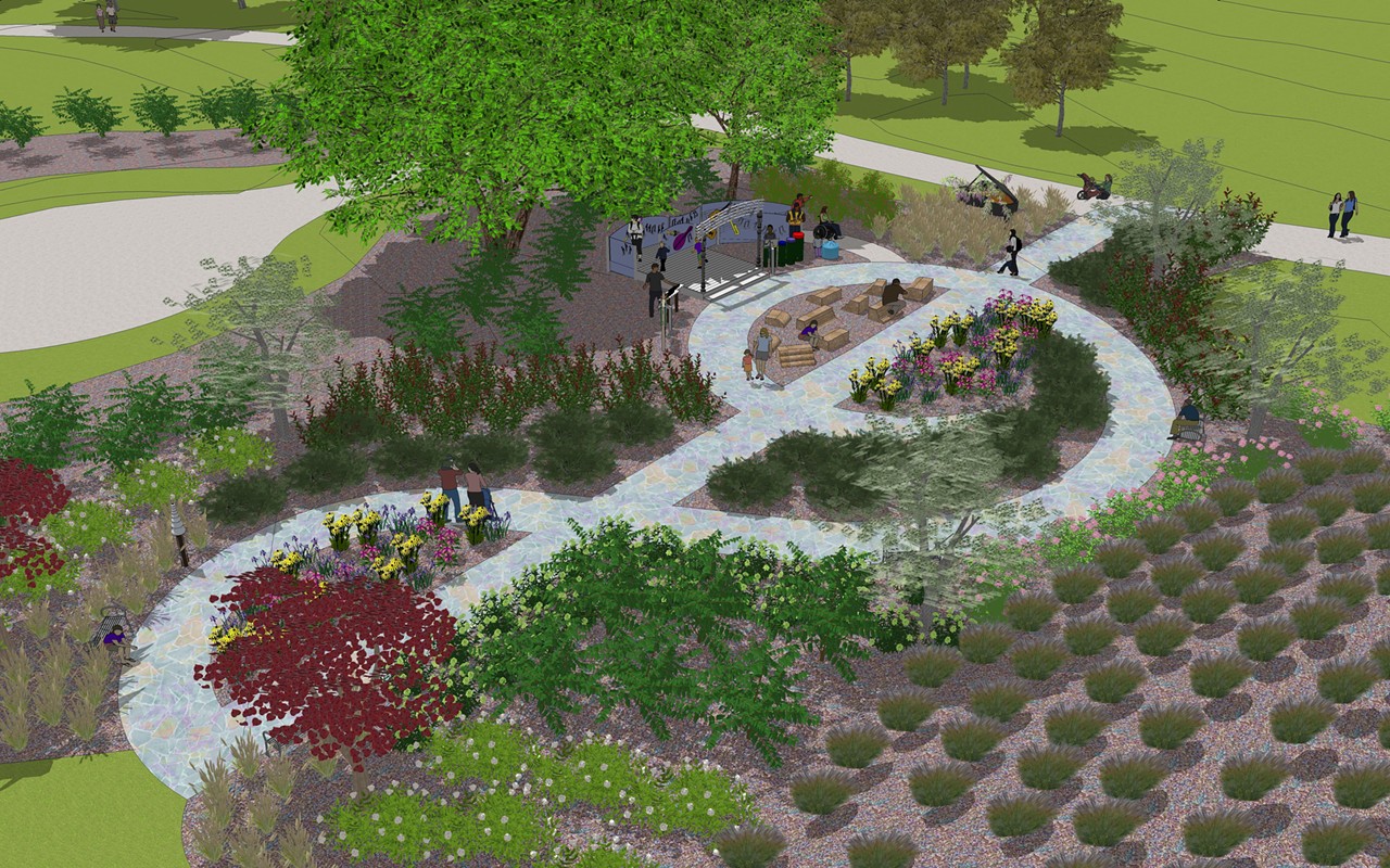 A rendering of the Music Garden at Highfield Park