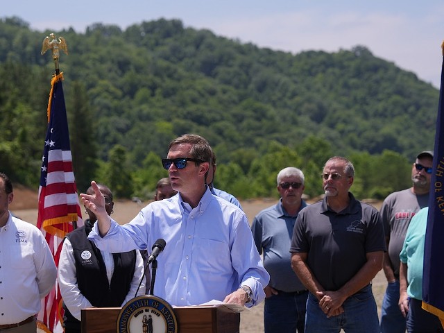 In Letcher County, Gov. Andy Beshear announces plans for a housing development for flood victims, The Cottages at Thompson Branch in Marlowe.