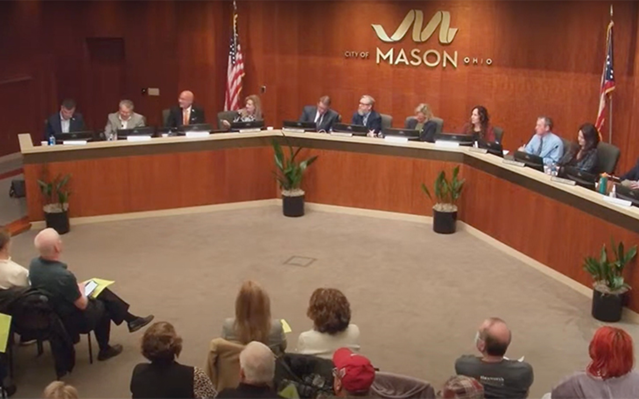 A still from the Oct. 25, 2021, Mason City Council meeting about the anti-abortion ordinance