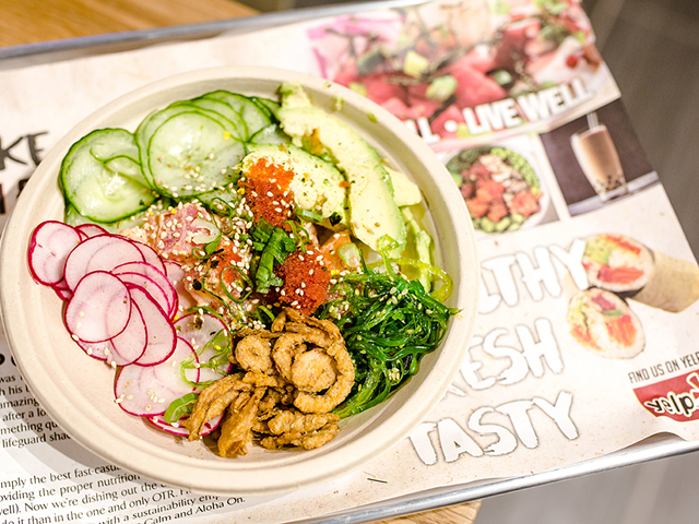 Build your own bowls and burritos at Poke Hut.
