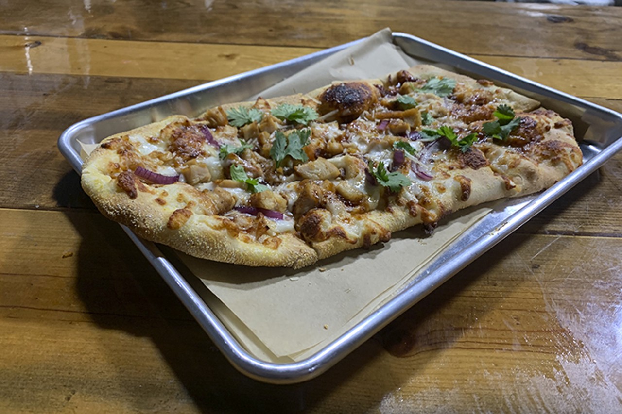 Big Ash Brewing
5230 Beechmont Ave., Anderson Township
12? Smoke and Feathers
BBQ chicken and red onion pizza with smoked gouda, mozzarella and parmesan cheese. Garnished with fresh cilantro
Photo: Provided