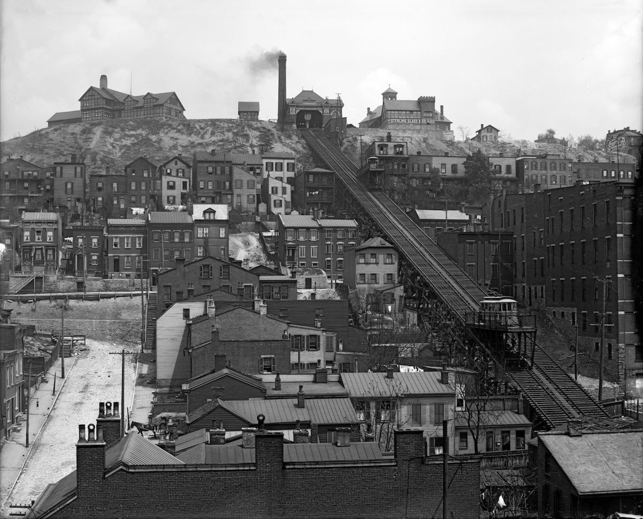 “The inclines” -u/OHMotormadman
Cincinnati was once home to five inclined plane railroads, also called the inclines, that would transport passengers up and down our hills. The inclines — Mt. Adams, Price Hill, Mt. Auburn, Bellevue and Fairview — were built between 1872 and 1894. There were also resorts built at four of the inclines (Fairview being the only one without a resort), which were places to relax or attend events like dances, concerts and fireworks. All of Cincinnati’s incline railroads closed down by 1948, Mt. Adams being the final to close.