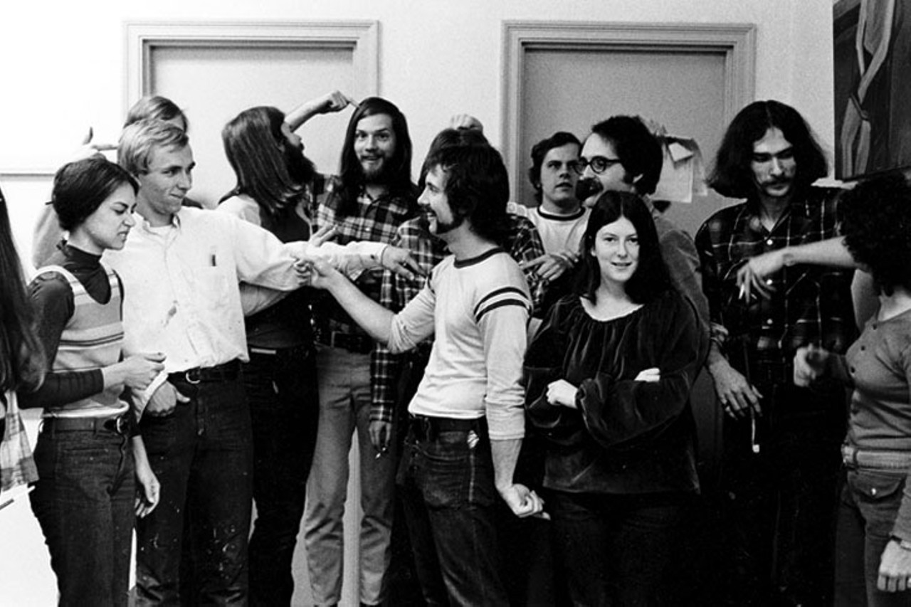 Art Academy students, 1970s, with professor Anthony Batchelor
Photo: Mary R. Schiff Library and Archive