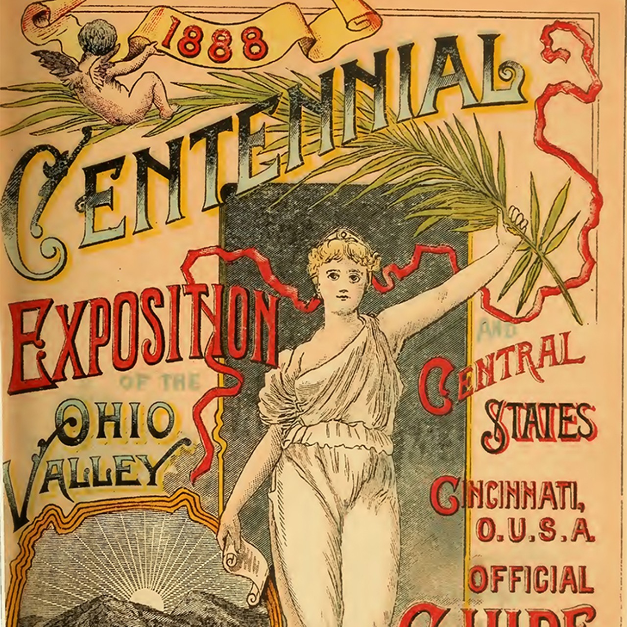 A poster commemorating the Centennial Exposition from the official guide