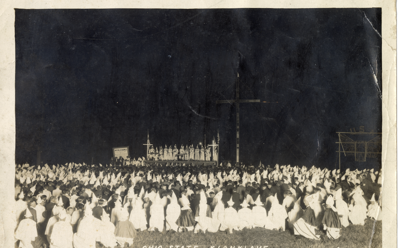 An estimated 75,000 people attended the State Ku Klux Klan Rally at Buckeye Lake on July 12, 1923.