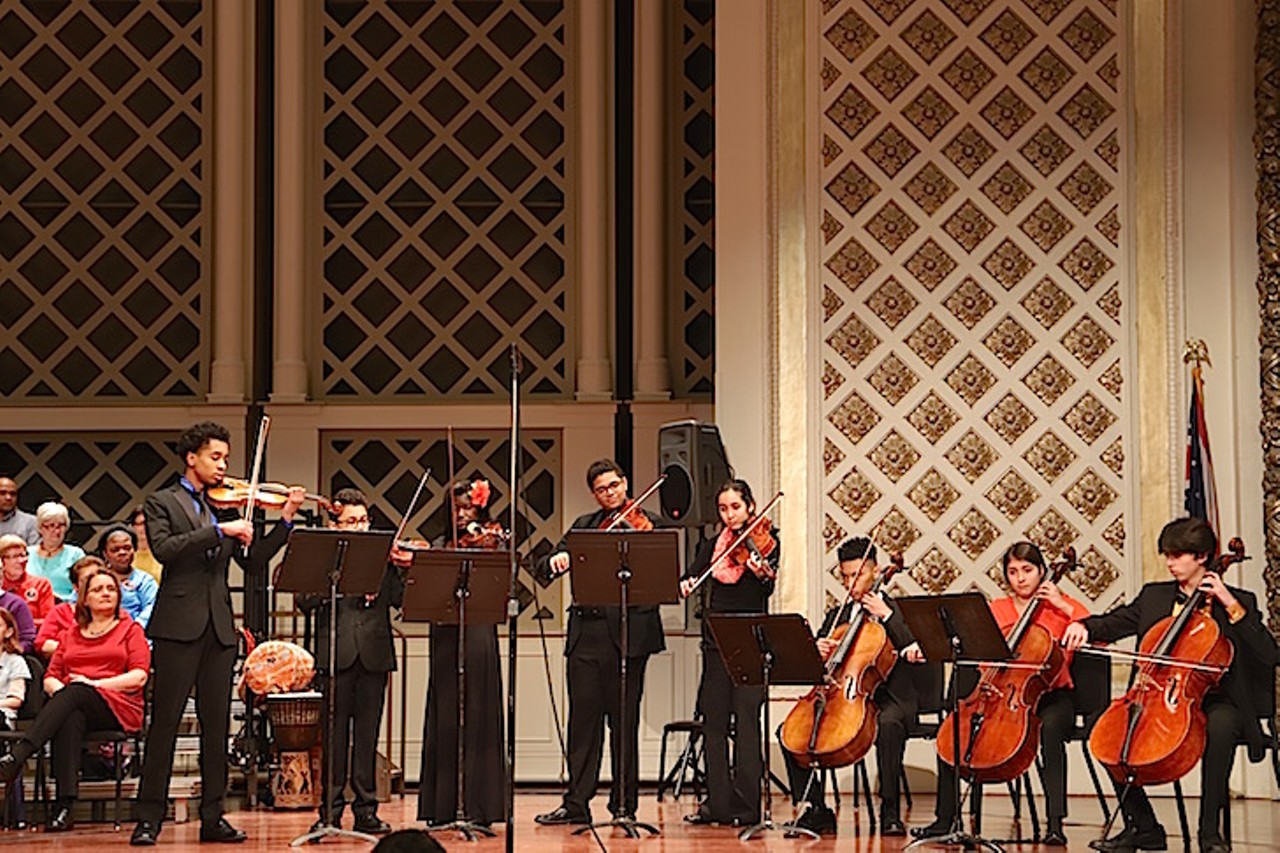 Cincinnati's Nouveau Chamber Players perform "Serenade for Strings in E Major" by Antonin Dvorak during the MLK Day 2020 program at Music Hall