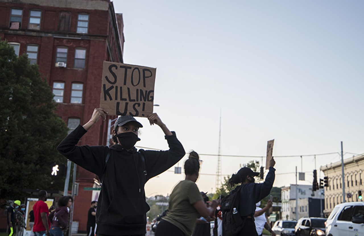 Images: Marchers and Cincinnati Police Clash in the Hours After Peaceful Local George Floyd Protest Draws Hundreds