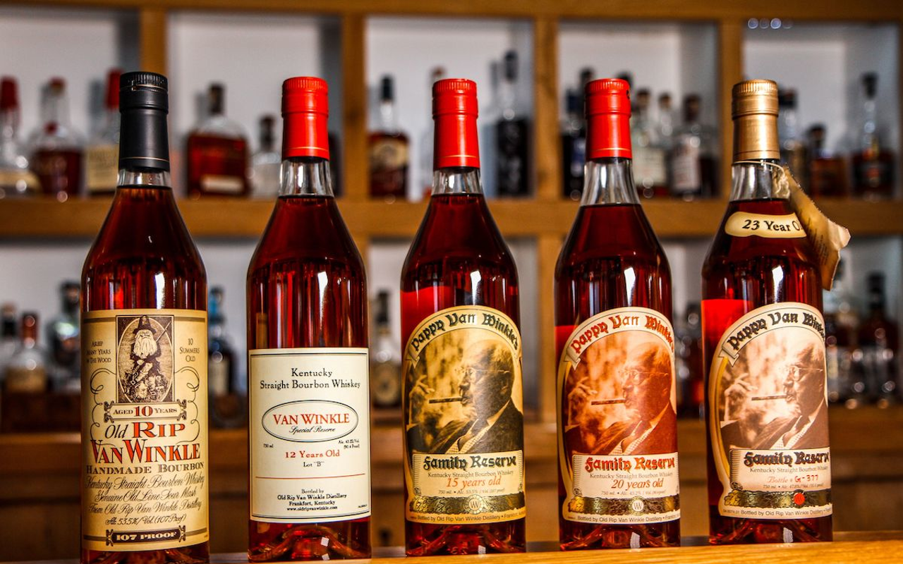 These five bottles of Pappy Van Winkle are worth more than $18,000.