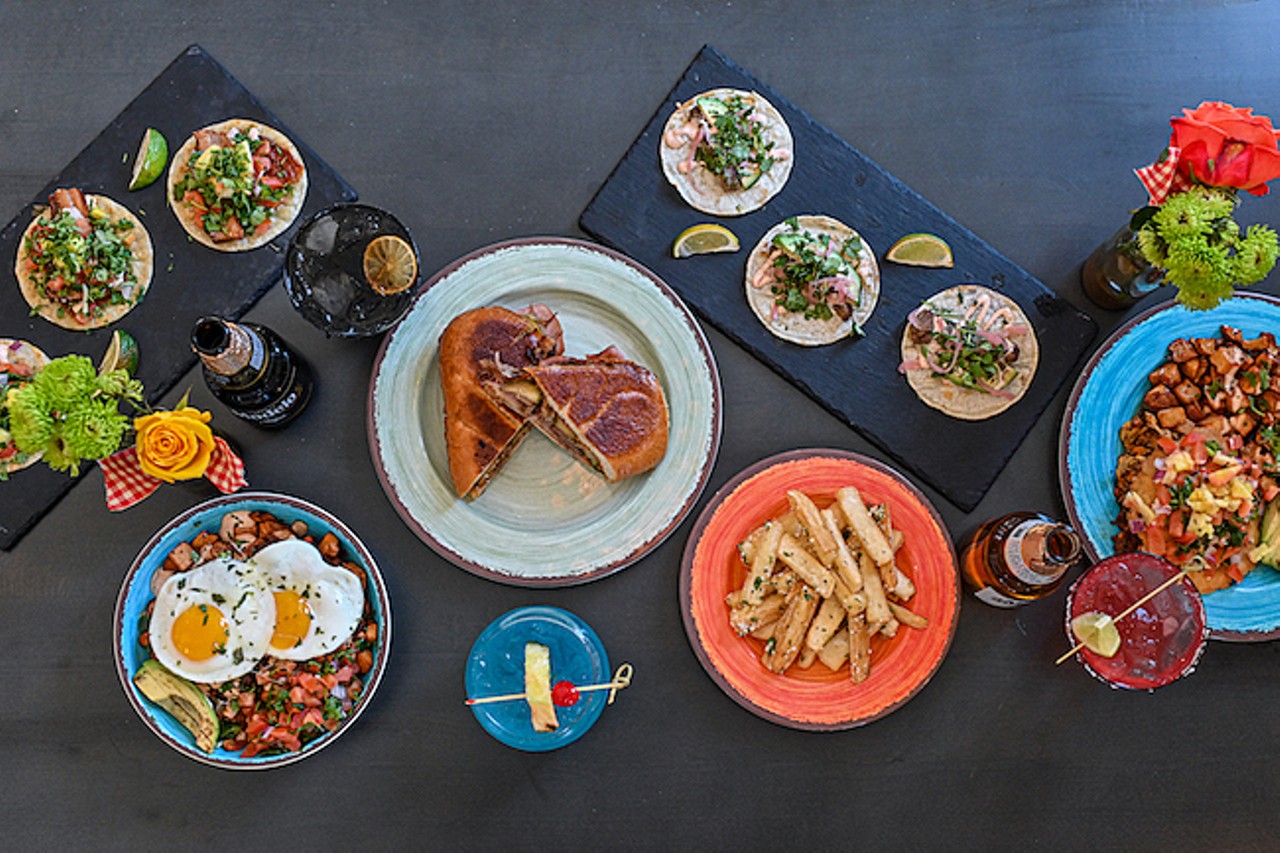 Spread of dishes from Cedar and forthcoming Yucca