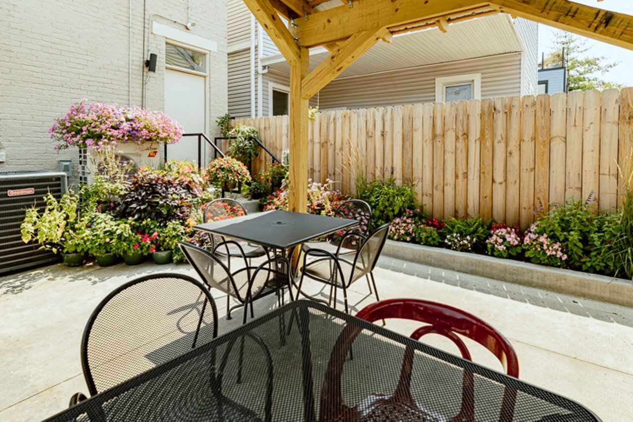 Patio with flowers
