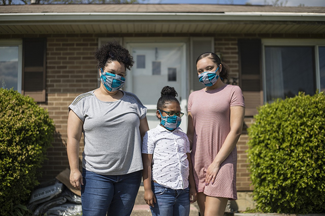 Alicia Boards, mother and PhD student, and her daughters Addisyn (6) and Alivyah(15) 
&#147;They haven&#146;t been out since this happened,&#148; Boards says of her daughters. &#147;Alivyah has asthma. I&#146;m not risking it. I&#146;ve read that a lot of the young people who are dying are due to asthma.&#148; 
&#147;I have two very different kids. She (Alivyah) is very content being at home. But Addy is my social butterfly, so I get more worried about what it&#146;s going to do long term. It&#146;s very different for her and I&#146;m seeing signs of anxiety I haven&#146;t seen before. Plus, I think it&#146;s very important for them both to be around their peers. It&#146;s hard to be mom, friend, and mediator between the two all at the same time.&#148; 
&#147;My mom passed away two years ago. She was my biggest support, she lived with us and helped here. Their father&#146;s side of the family isn&#146;t involved. So we just have my dad, and we haven&#146;t seen him since this all started. He&#146;s in Georgetown, Kentucky. We&#146;ve been trying to stay away from him because I couldn&#146;t live with myself if something happened and we brought the virus to him. I order his groceries and pay his bills, try to take care of his household from afar, plus mine. We don&#146;t really have family here otherwise. It&#146;s just us.&#148; 
&#147;I still feel privileged because I am in school full time. I get my school stipend. So we&#146;re still here, our bills are still paid. I&#146;m thankful," she says. 
&#147;We multitask all the time and often put our families last. Now we get to put our families first, which is nice. People are coming together in some ways, helping each other, sharing food. It&#146;s bringing little pieces of humanity back to us that we didn&#146;t see before because we never slowed down enough. That&#146;s one of the biggest things that I&#146;ve seen so far.&#148;