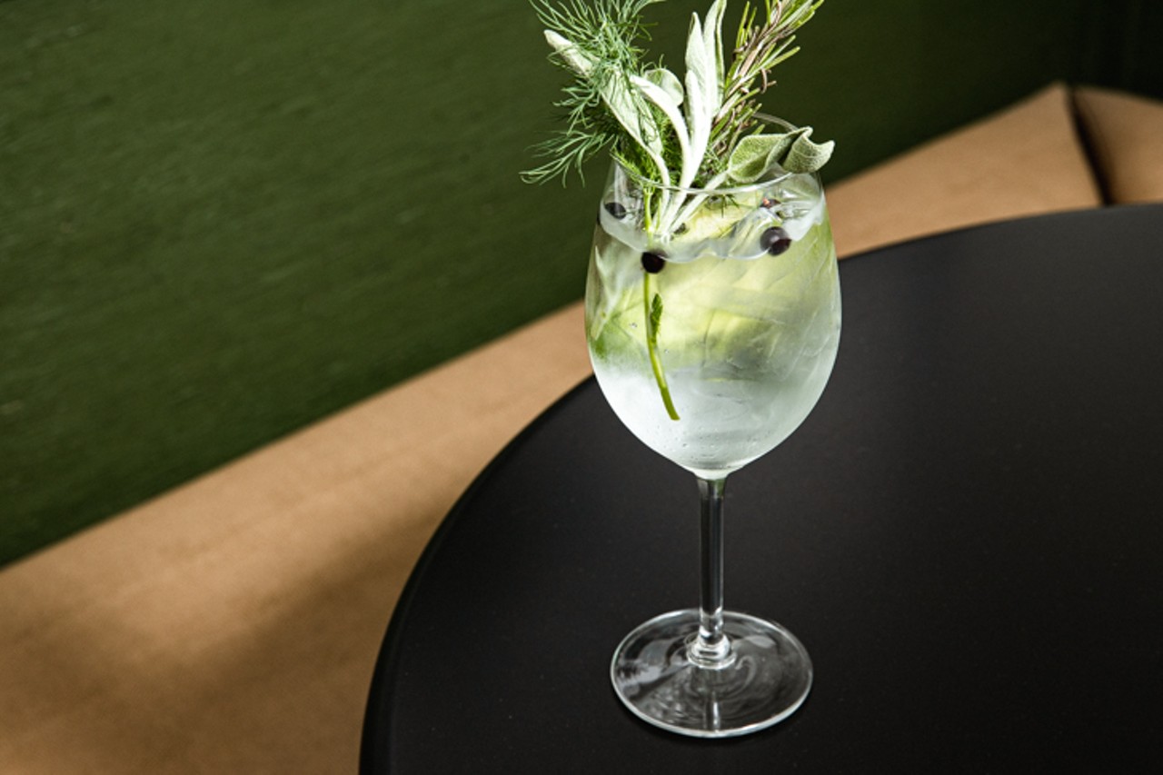 G+T: Castle & Sky gin, Green House tonic, fresh herbs and citrus