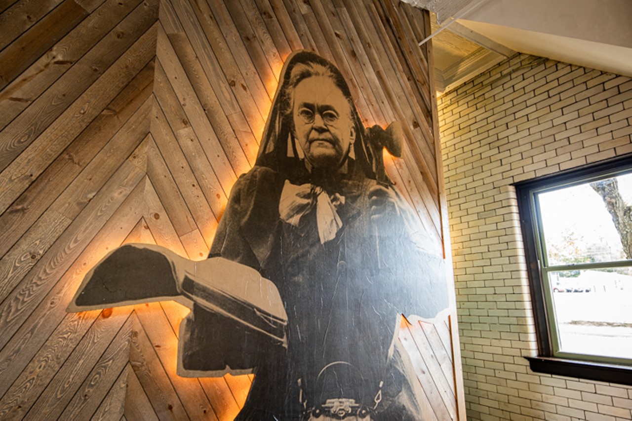 Mural of Temperance warrier Carrie Nation