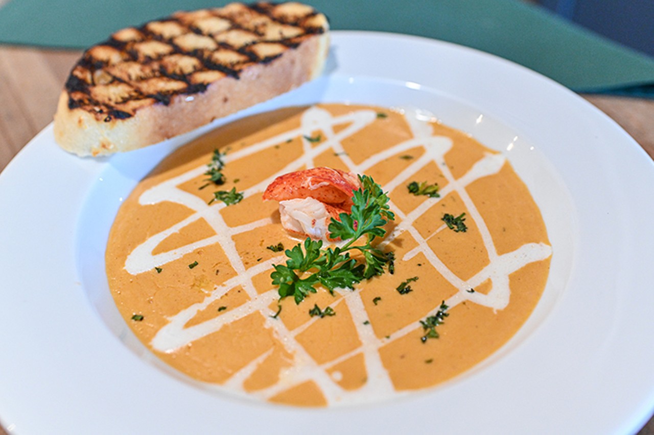 Lobster bisque ($10): Lobster bisque with sherry cream and lobster garnish