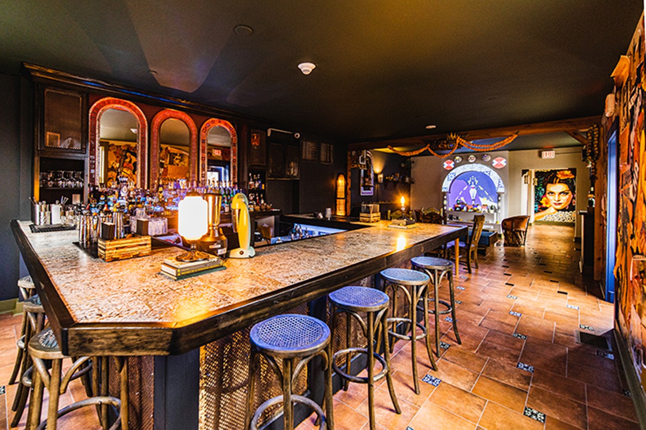 The bar interior
