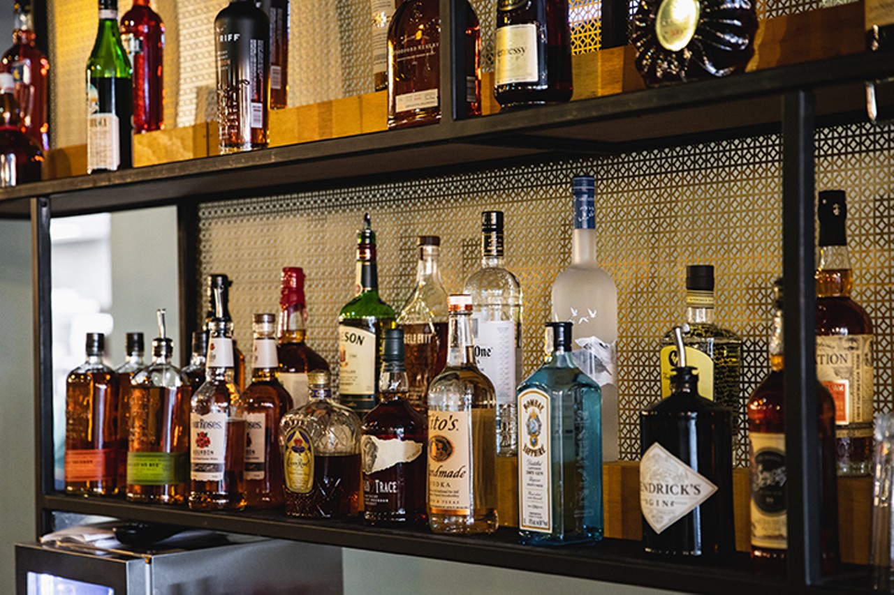 A variety of spirits are available