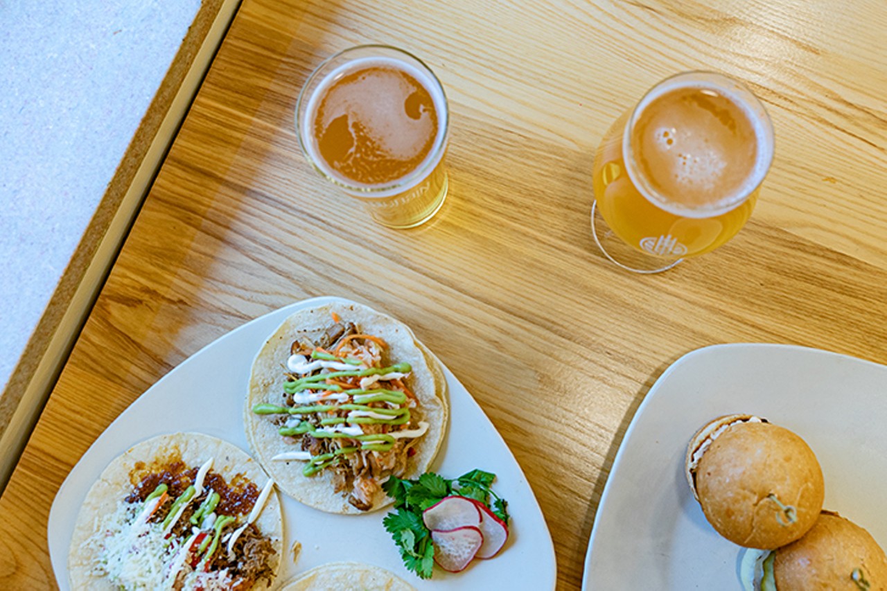 A variety of dishes and drinks. HighGrain&#146;s focus on the environment also extends to where ingredients are sourced for beer.
