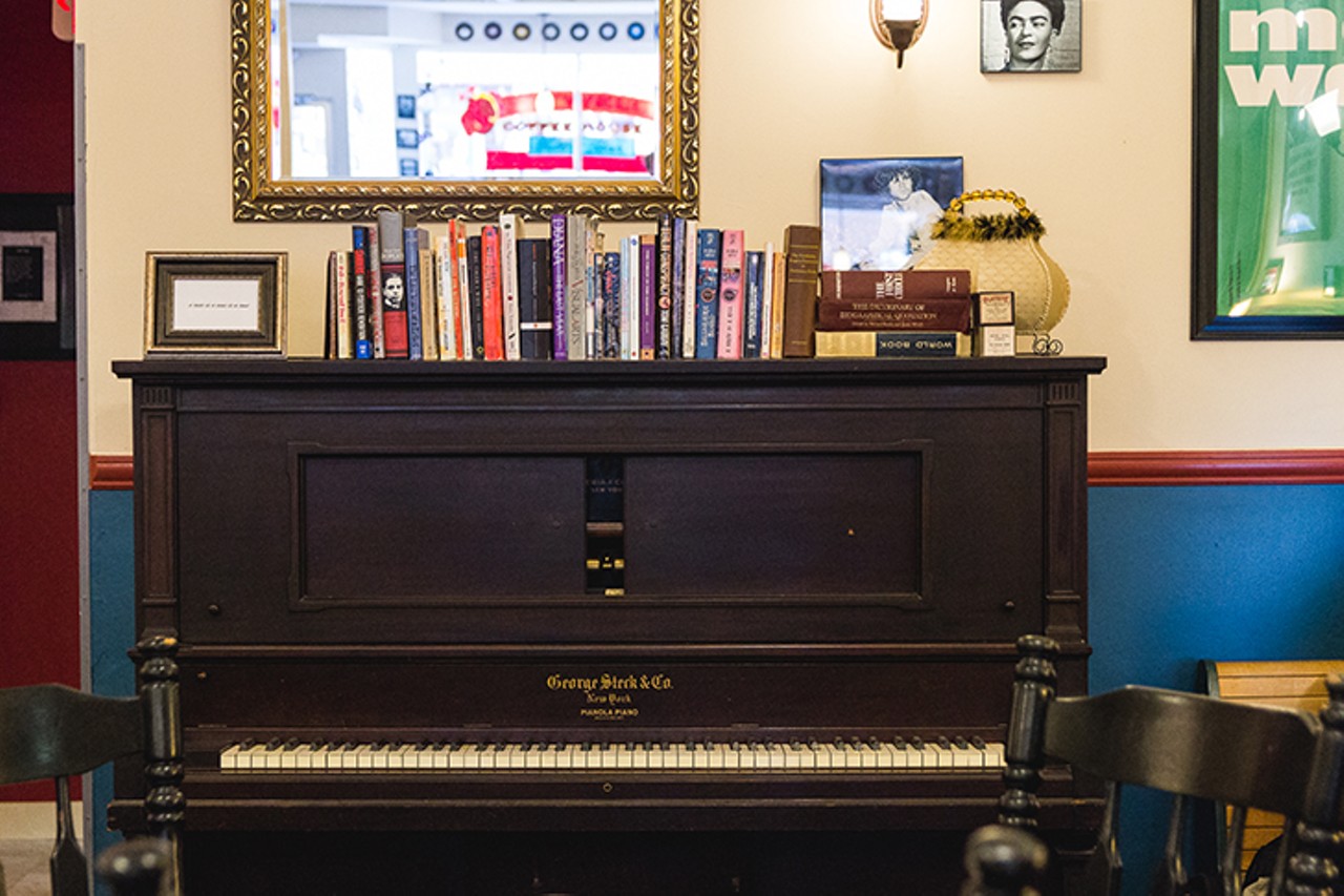 The owner of Ludlow Wines gave the couple an antique player piano that&#146;s now proudly displayed in the back of the caf&eacute;.