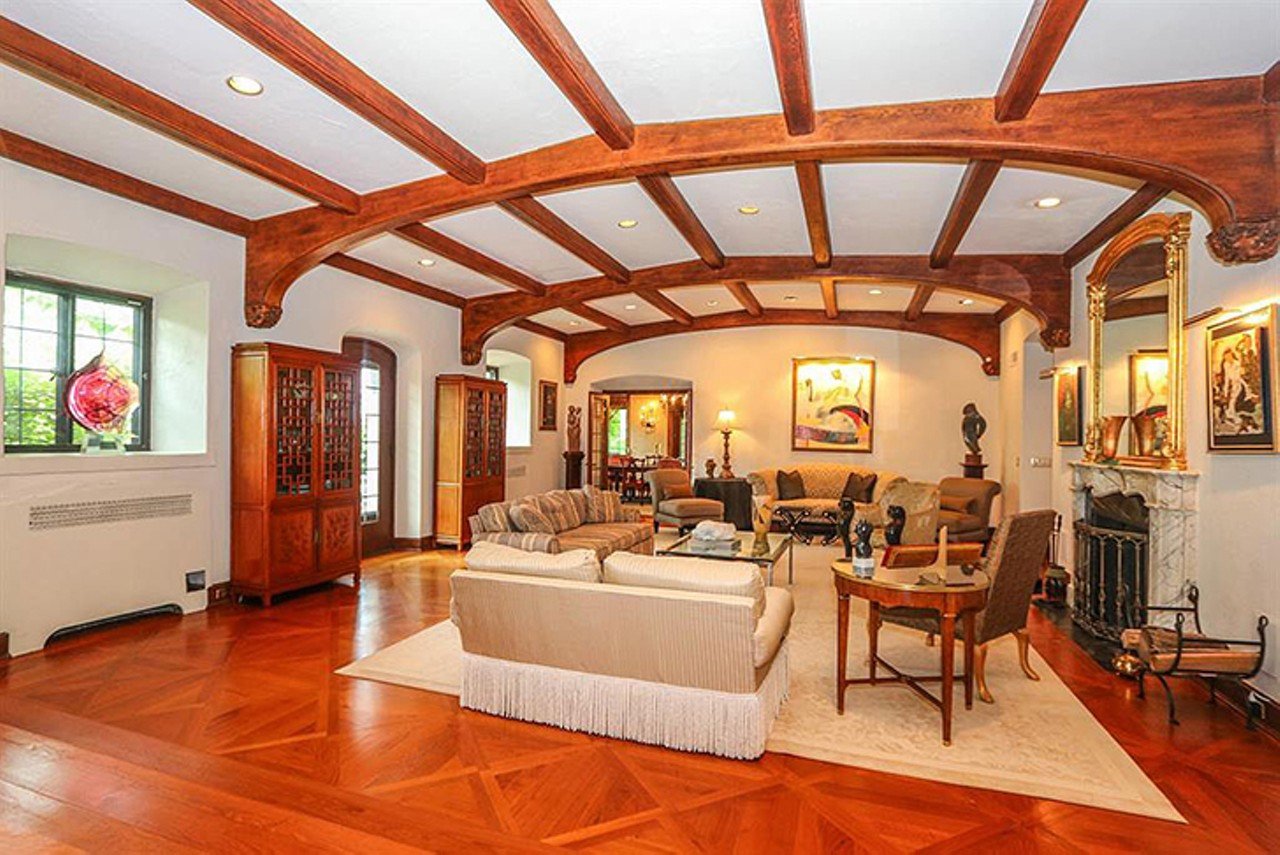 7325 Indian Hill Road, Indian Hill
$2,299,000 | 5 bd/8 ba | 9,496 sq. ft. | Year Built: 1923
This massive estate is situated on over five acres of land in Indian Hill. The home features arched doorways and beamed ceilings with unique details throughout the space. The park-like backyard offers a spacious, private pool, tennis court and breathtaking views.