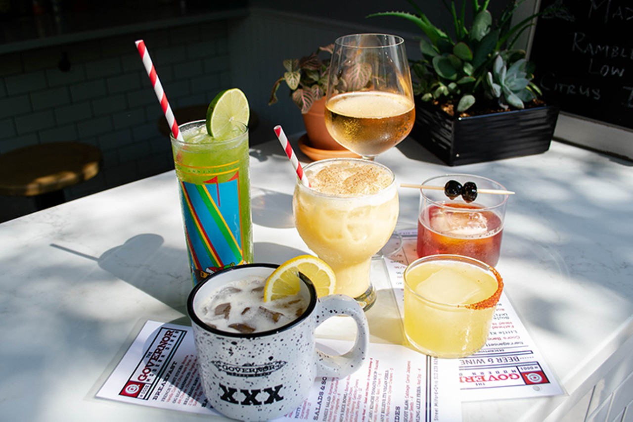 A spread of cocktails available at The Governor