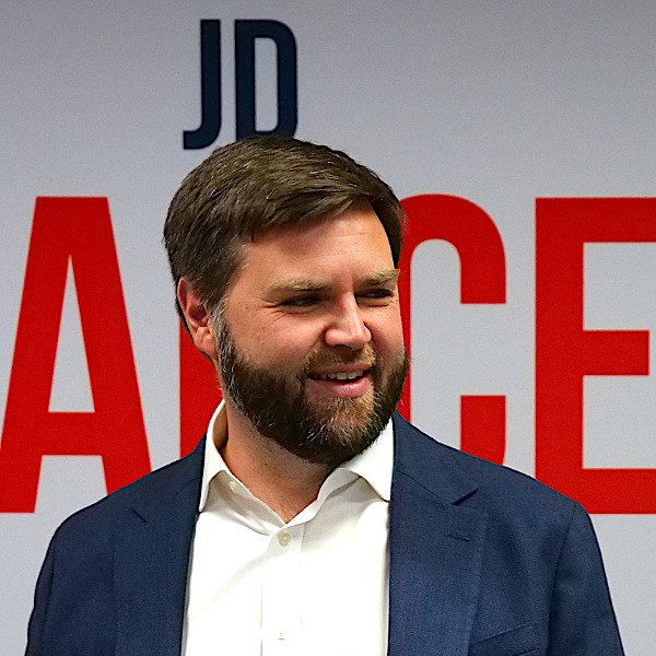 J.D. Vance stops by the Butler County Republican Party headquarters in Middletown, Ohio during his 2022 Senate campaign.
