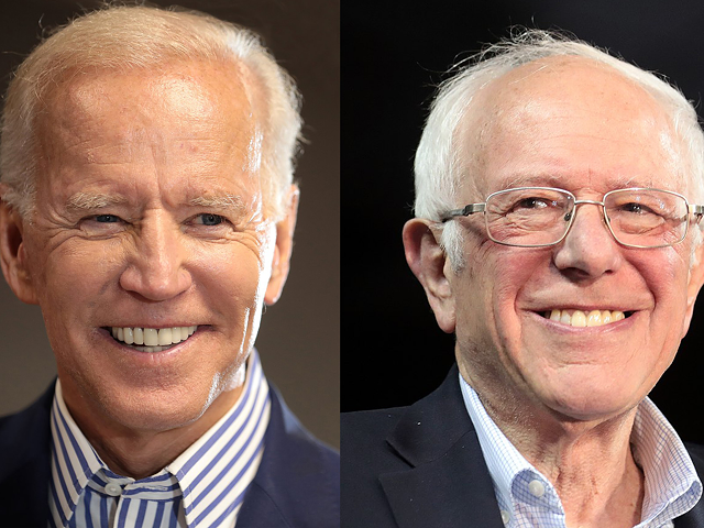 (L to R): Joe Biden, Bernie Sanders