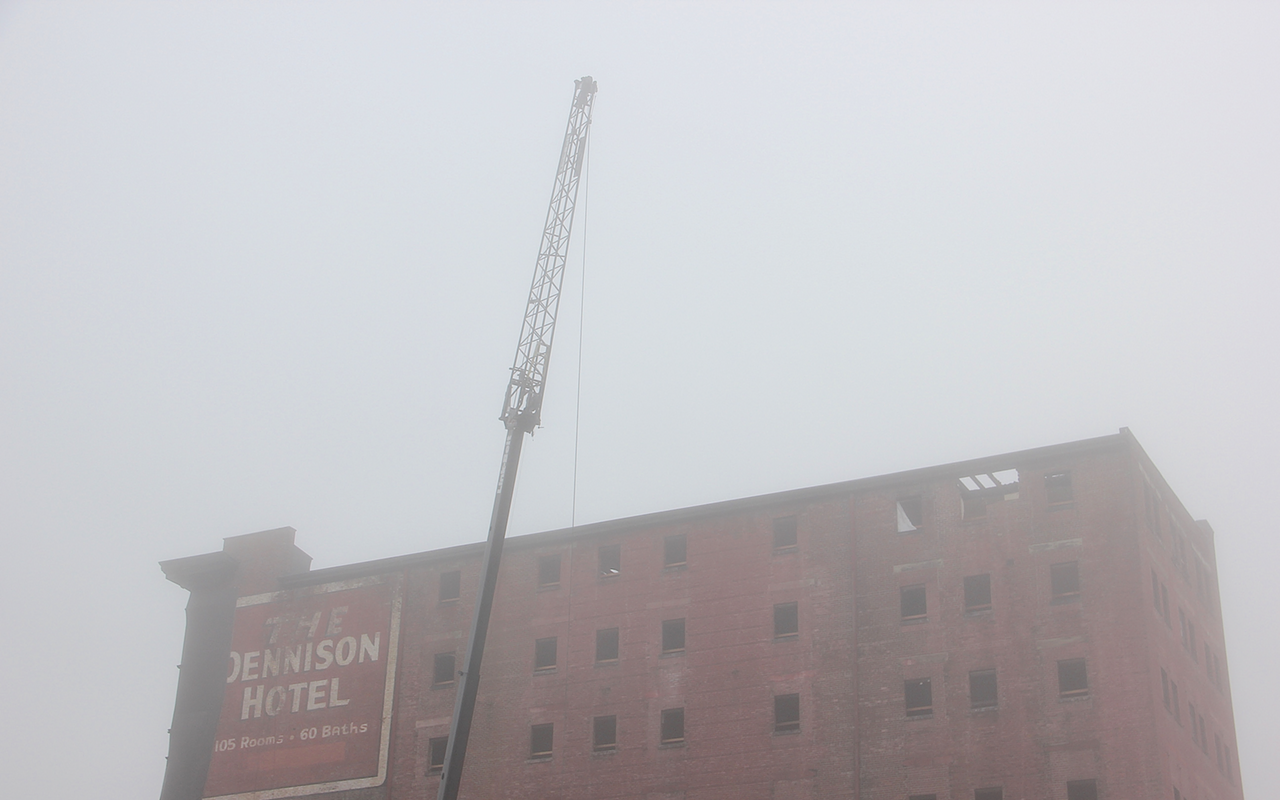 Joseph Auto Group faces boycotts and mockery as demolition of the Dennison Hotel begins