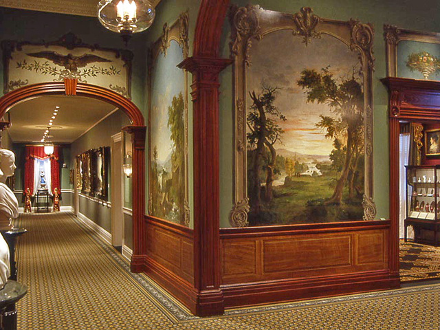 A few of the Duncanson murals as displayed in the Taft Museum of Art