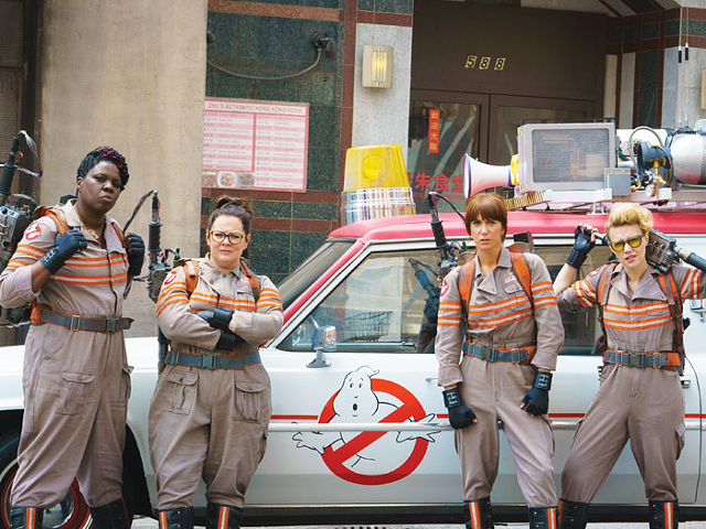 Kate McKinnon (far right) stands out in the new 'Ghostbusters.'