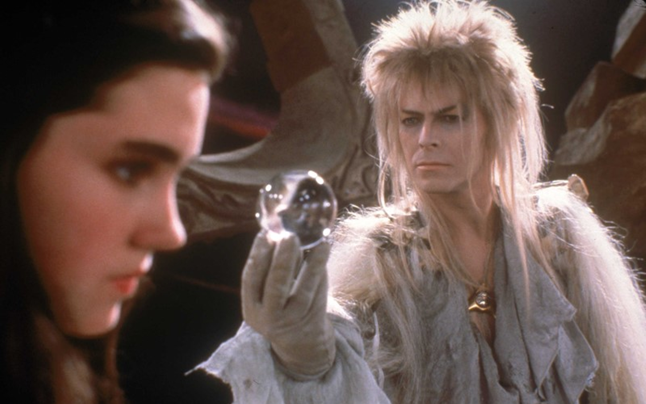 David Bowie as The Goblin King, with Jennifer Connelly as Sarah, in Jim Henson's epic fantasy adventure "Labyrinth."