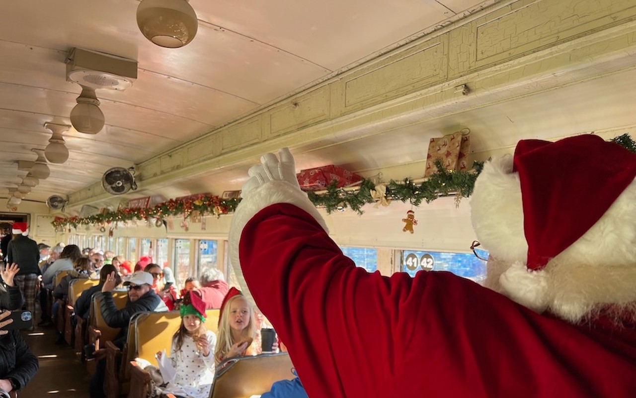 Santa pays a visit to the North Pole Express