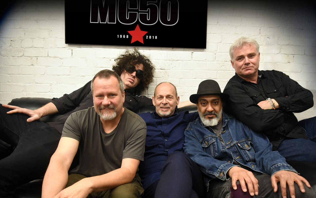 Wayne Kramer (center) and his MC50 bandmates