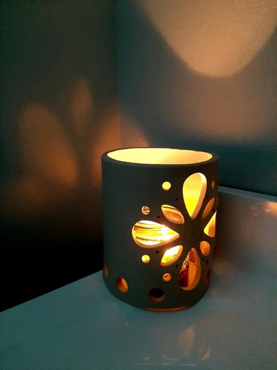Light-Up Ceramic Luminary