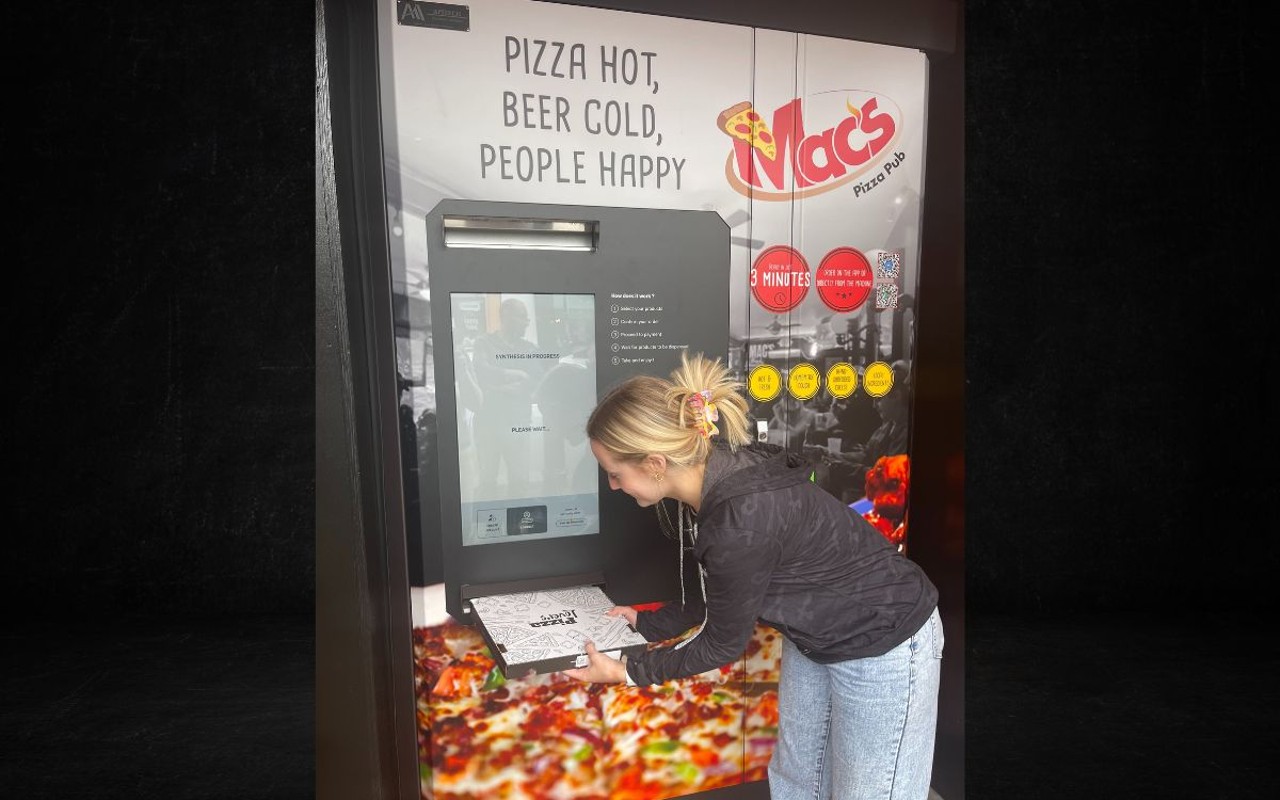 Mac's Pizza Pub's new pizza vending machine