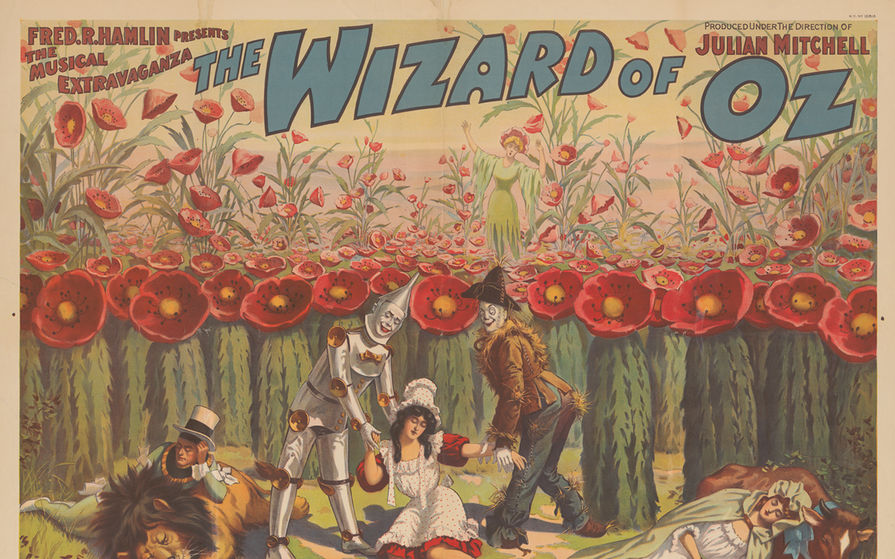 "The Wizard of Oz," 1904 color lithograph on paper from The Strobridge Lithographing Company