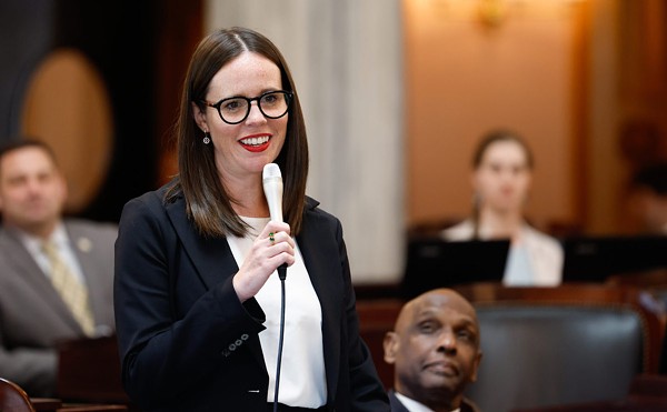 COLUMBUS, OH — MAY 08: Rep. Jodi Whitted, D-Madeira, speaks during the Ohio House session, May 8, 2024, at the Statehouse in Columbus, Ohio.