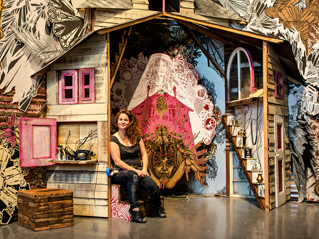 Mixed-media artist Swoon’s mid-career retrospective opens at the Contemporary Arts Center
