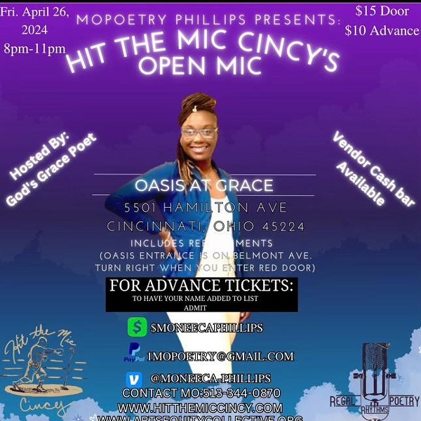 MoPoetry Phillips Presents: Hit the Mic Cincy's Open Mic Spring Forward Edition