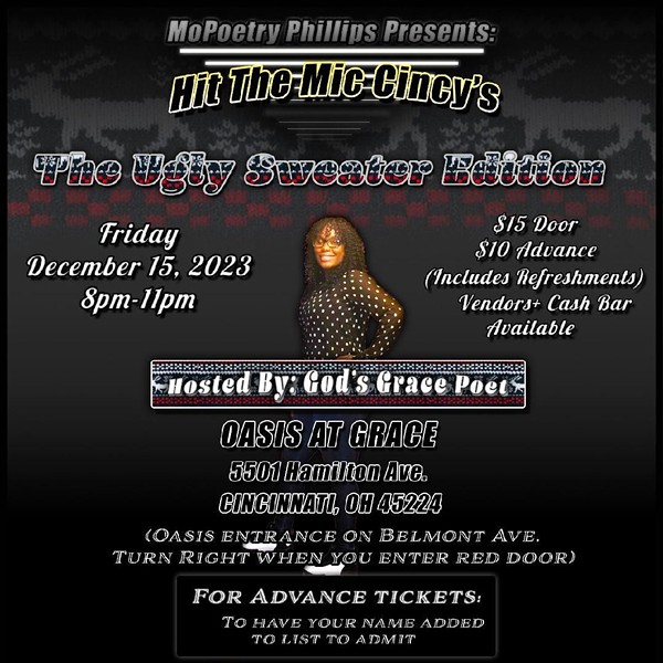 MoPoetry Phillips Presents: Hit the Mic Cincy's Open Mic "Ugly Sweater Edition"